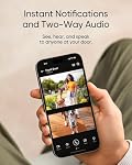 eufy Security Sonnette vidéo E340 (alimentée par batterie), Double caméras avec protection de livraison, 2K Full HD et vision nocturne couleur, Compatible avec HomeBase S380, Pas de frais mensuels