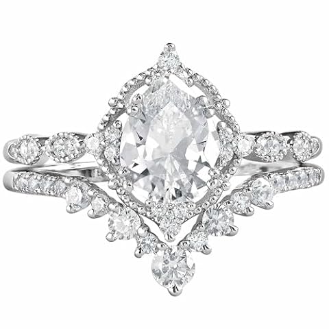 Newshe Jewellery - Heinlov - AIHUASI JEWELRY Newshe Jewellery Moissanite Wedding Rings for Women 925… — $31.49 (50% off)