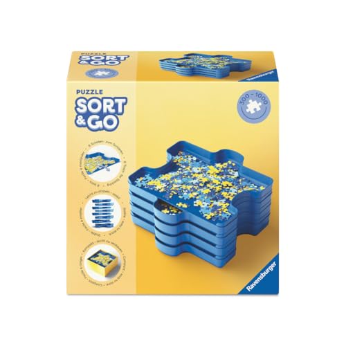 Ravensburger - Trieur de pièces de Puzzle - Empilable - Puzzles de 300 à 1000 pièces - 8 bacs de tri en Plastique - Accessoires pour Puzzles - 12001674