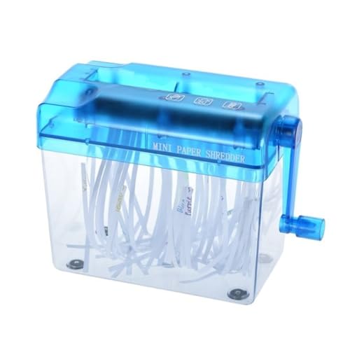 MINI FRAGMENTADORA DE PAPEL TRITURADOR PICADOR CARTAO DOCUMENTOS MANUAL MESA ESCRITORIO COM MANIVELA