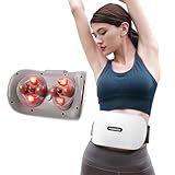 Bian-Stone Abdominal Massager with Heat - Dual Disc Electric Belly Fat Machine for Period Pain & Bloating Relief, Stomach Massager to Aid Digestion & Gas, Constipation Comfort