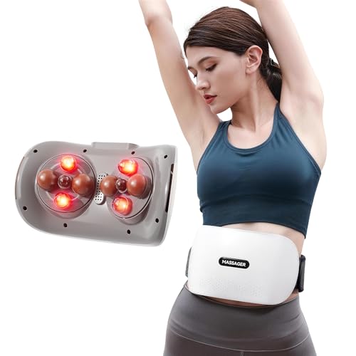 Bian-Stone Abdominal Massager with Heat - Dual Disc Electric Belly Fat Machine for Period Pain &...