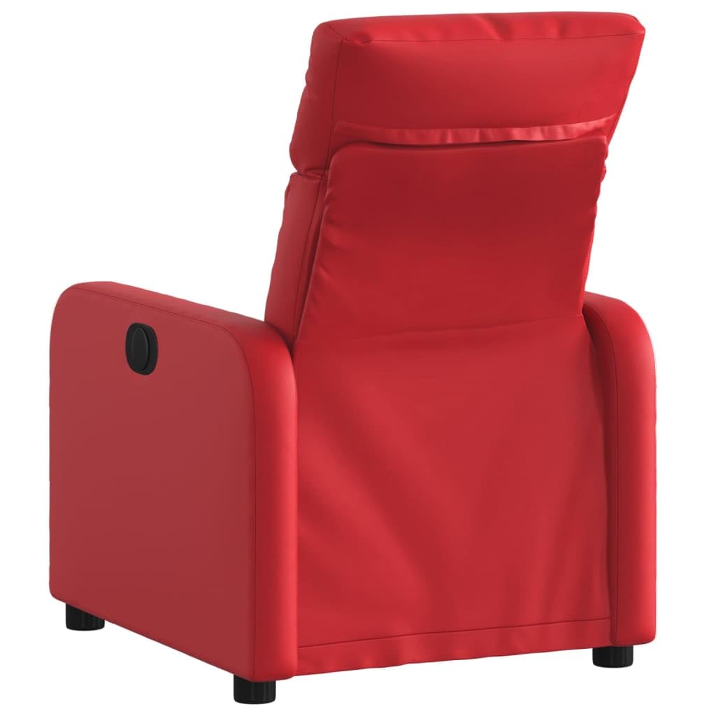 vidaXL Relaxsessel, Sessel mit Liegefunktion, Fernsehsessel Verstellbare Rückenlehne Fußteil, Liegesessel Ruhesessel Polstersessel, Rot Kunstleder