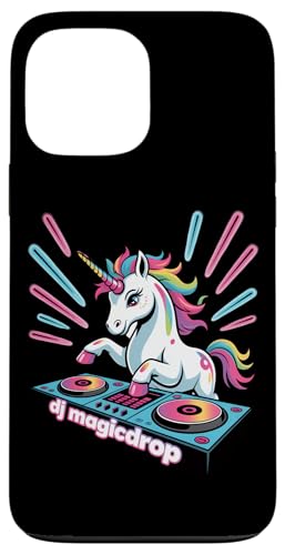 レインボー ユニコーン DJ ターンテーブル フェス EDM dj magicdrop パーティー スマホケース iPhone 13 Pro Max 用