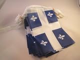 Acabados : AZ FLAG Guirnalda 4 Metros 20 Banderas de Quebec 15x10cm - Bandera Provincia CANADÁ DE Quebec 10 x 15 cm - BANDERINES