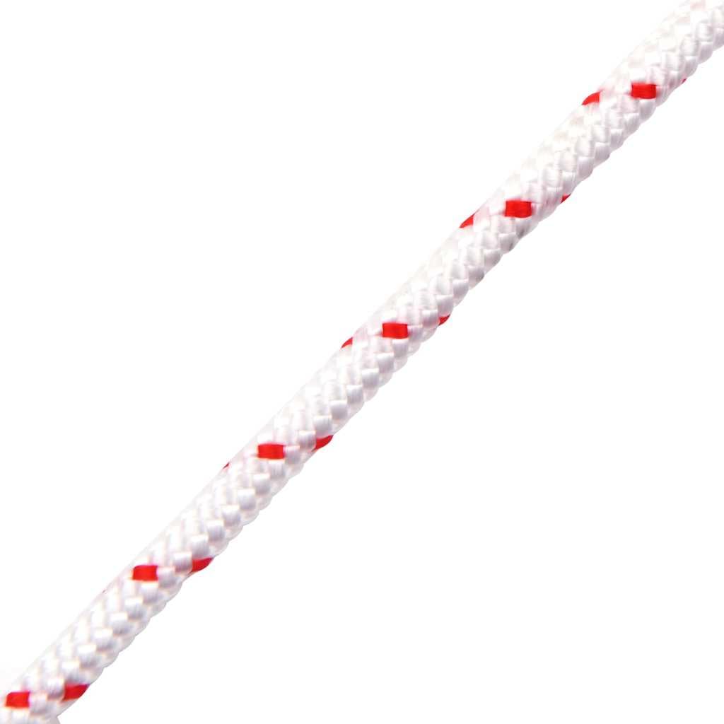 Cuerda de arranque blanca y roja de 4 mm de diámetro, nailon, 10 m, resistente a la rotura, versátil para cortacésped, motosierras, desbrozadoras, exteriores, camping