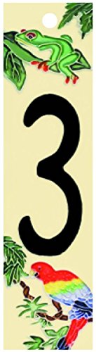 Natural Series 3 - Decorative Ceramic Art Tile - House Number - 2"X8.5"En Vogue #TOP29