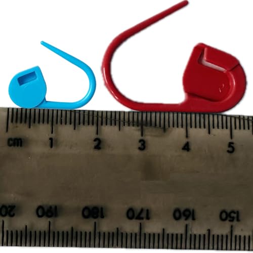 Image of 90 Pieces - Standard & Jumbo Locking Stitch Markers Crochet Knitting Markers Set- Stitch Pins, Plastic Safety Pins, Row Stitch Counter for Clips Yarn