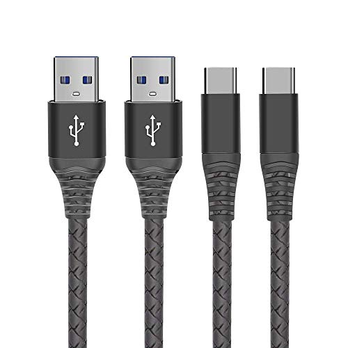 TITACUTE USB Type C Cable 3.3FT, 2 Pack USB C Fast Charger Nylon Braided Cord for Compatible with Samsung Galaxy Note 9 S9 Plus, Huawei Mate 20 Pro, BlackBerry Motion, ZTE Axon 7 Mini Black