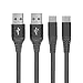 USB Type C Cable 3.3FT [2 Pack], TITACUTE USB C Fast Charger Nylon Braided Cord for Compatible for Samsung Galaxy Note 9 S9 Plus, Huawei Mate 20 Pro, BlackBerry Motion, ZTE Axon 7 Mini Black