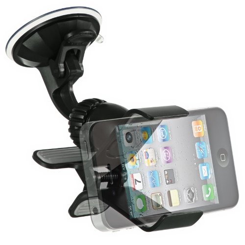 Importer520 Clipper Car Mount Universal Vehicle Swivel Holder For Samsung Galaxy Note 4 3 2 Galaxy S5 ACTIVE S4 ACTIVE S3 MINI ; Apple iPhone 4 5 5S 5C 6 6 Plus 4.7 5.5 ; LG Optimus G3 G2,G Flex,G Pro 2 HTC One M8/ACE M7 M4,Mini 2