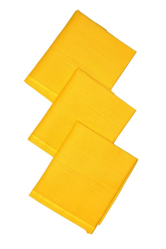 Cotton Solid Handkerchief for Men and Boys | Super Absorbent & Fashionable Skin Care Hanky Rumal Handkerchiefs 3 Pack