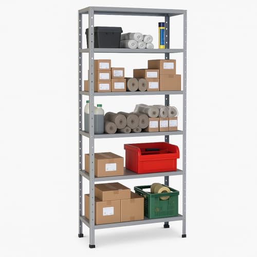 El Mejor Listado de Anaquel Sams los más solicitados. 47 ADF | Estante Exhibidor Metálico Ajustable de Alta Resistencia | Anaquel Organizador de 6 Niveles | Capacidad de Carga 300kg | 190x84x30cm | Calibre 26 | Rack Organizador