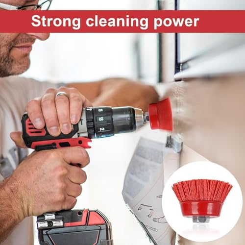 LERANXIN 2 Stück Topfbürste Winkelschleifer M14 Nylonbürste Bohrmaschine, Durchmesser 65mm Nylonbürste Schleiffilament-Topfbürste für Entgraten, Rostentfernung und Lackentfernung