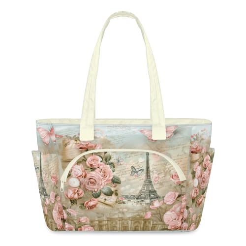 Sac fourre-tout pour femme matelassé et imperméable avec fermeture éclair