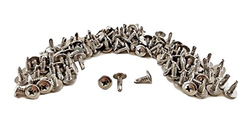 410 Stainless #8 X 1/2" Wafer Head Philips Self Drilling Sheet Metal Tek Screws, (1/2" To 1-5/8" Length In Listing), 100 Pieces, Modified Truss Head Self Driller (#8 X 1/2 Inch) #TOP1