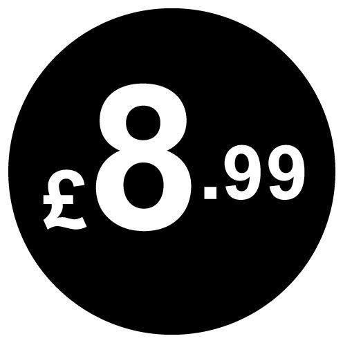 £ Black Price Stickers - 20mm, £8.99, 10000 — image 1