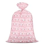 Loveinside 56" Extra Large Birthday Plastic Gift Bag - Pink Sweet Blessings Jumbo Bike Bag Gift Wrap for Women Girls Birthday, Baby Shower, Wedding, Bridal Shower - 56" H x 36" W