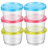 iplusmile 6 piezas Recipientes para Alimentos con Tapa Hermética Reutilizables para Almacenamiento de Cocina Organizadores Portátiles para Picnic y Snacks Resistentes y Reutilizable