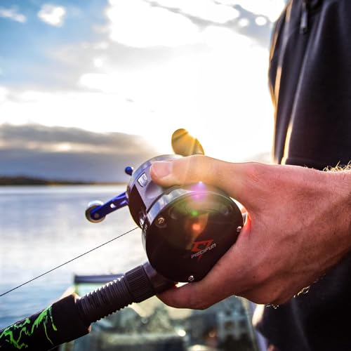Image of Piscifun Chaos XS Baitcasting Fishing Reel, Reinforced Metal Body Round Baitcaster Reel, Smooth Powerful Saltwater Inshore Surf Trolling Reel, Conventional Reel for Catfish, Musky, Bass, Pike