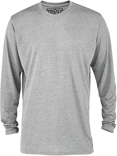 TNT Men's Long Sleeve Casual Tri-Blend Tee Shirt (Athletic Heather