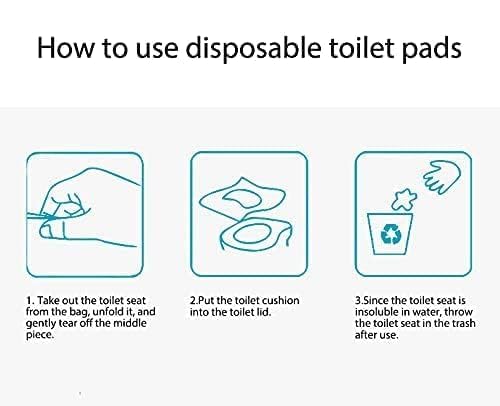 VENEXA Disposable Toilet Seat Cover, Non-Woven Fabric Travel Toilet Seat Cover Avoid Direct Contact with Unhygienic Toilet Seats (50) 3