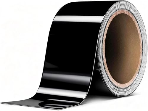 Image of RockRose 2026 Ultra Gloss Black Vinyl Wrap for Cars 4 in x 60FT - Chrome Delete Car Wrap Vinyl Roll, Anti-Wrinkle & Air Release, Durable Piano Black Gloss Finish for Exterior & Interior