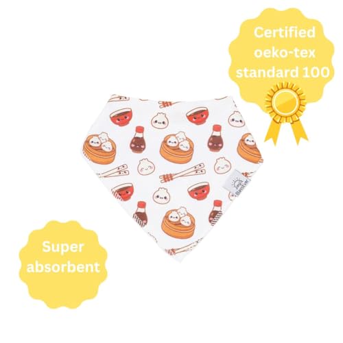 Baby Bandana Drool Bibs for Drooling and Teething, Gift Set For Boys & Girls, Soft 100% Cotton Bandana Bibs, Baby Drool Bib, Teething Bibs for Infant, Toddler, 3 Pack boba, dumpling4