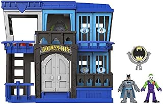 Fisher-Price Imaginext DC Super Friends Gotham City Jail Recharged, prison playset with Batman and The Joker figures for preschool kids ages 3+