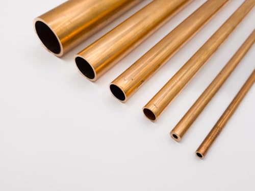 Tubo in rame Cu99,9 DHP adatto per sanitari, diametro 6 – 32 mm, spessore 1 – 2 mm, lunghezza 50 – 2000 mm, asta vuota (50 mm = 5 cm, diametro esterno x spessore parete 6 x 1 mm)