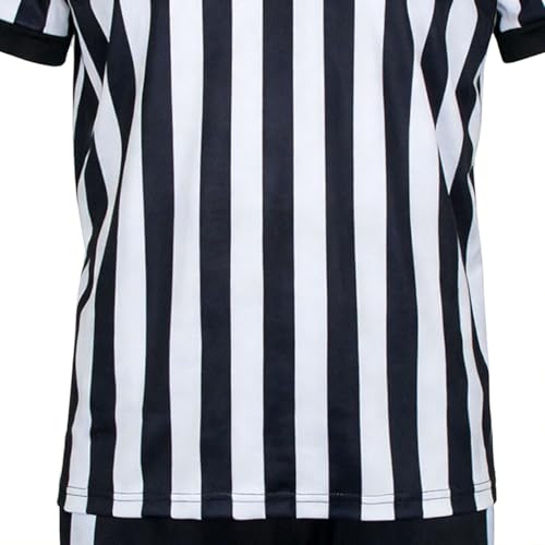 Tenue à rayures noires et blanches d'arbitre pour régler les problèmes de confort