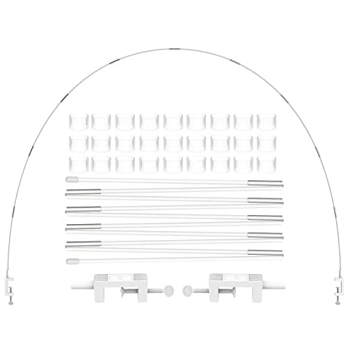 LANGXUN 12ft White Table Balloon Arch Kit, Balloon Arch Stand Frame For Birthday Party Wedding and Graduation Decorations, Christmas Decort Baby Showe