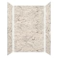 Transolid SWK603696-49V 60-in x 36-in x 96-in Glue 3-Piece Shower Wall Kit, Sand Creme Velvet