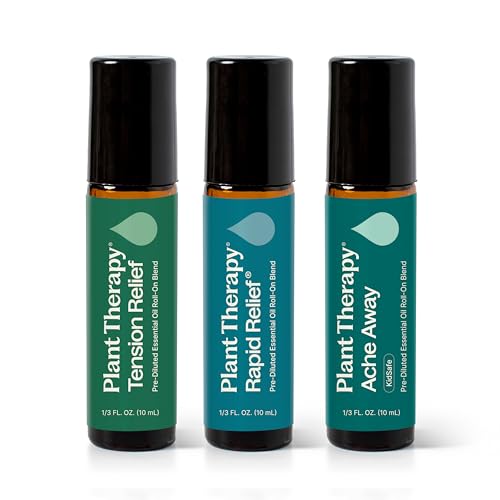 Plant Therapy Pain Support Essential Oil Roll On Blend Set