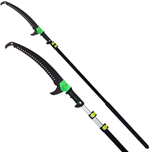 24FT/7.2M Telescopic Pruning Saw, Telescopic Pole Saw, Landscaping Telescopic Hand Saw, Orchard High Branch Saw Kit For Lush Trees And Shrubs