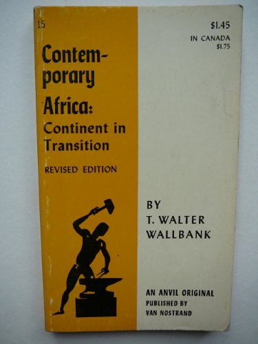 Contemporary Africa,: Continent in transition (... B0007DSQBU Book Cover