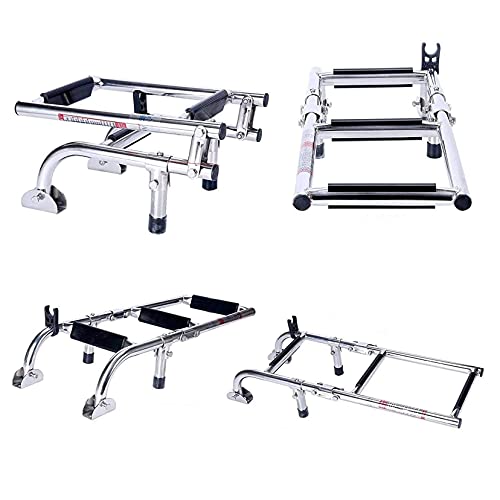 Escalera plegable de acero inoxidable 3 peldaños para piscina y yate miniatura 3