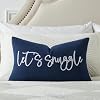 Sunkifover Let’s Snuggle Decorative Lumbar Pillow Cover 12″x20″ Blue