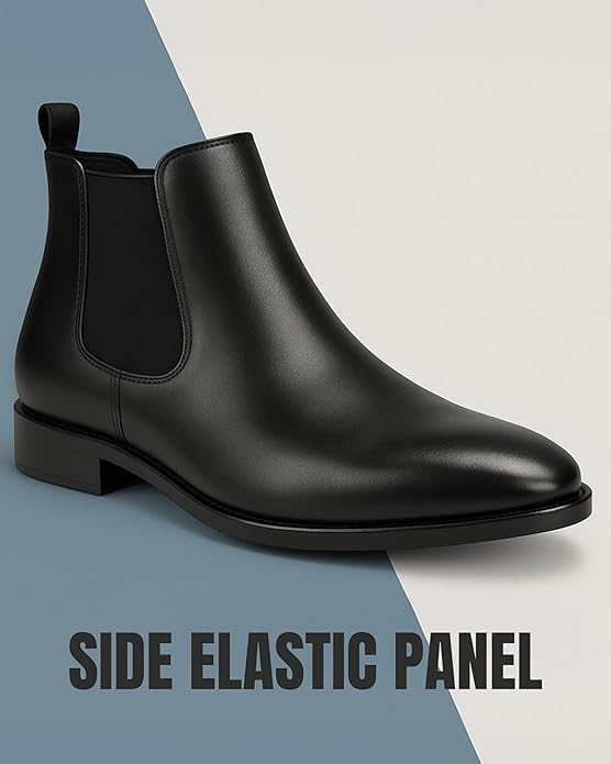 Generic Men's Black Slip-On Dress Shoes - Image 4