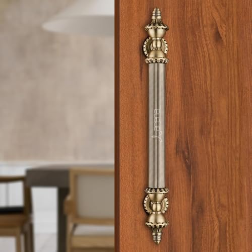Image of Arena 24 Inches Antique Brass Door Handle for Main Door | Big Size Push Pull Handle | Main Door Handle for Home, Office & Furniture | Handle Without Lock | Zinc Alloy Door Lock Handle (Pack of 1)