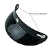 VCOROS Helmet Peak Shield Open Face Retro Motorcycle Helmet Sun Shade Protector Black Shield（Black
