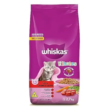 Whiskas, Ração Whiskas Carne E Leite Gatos Filhotes, 2.7 Kg