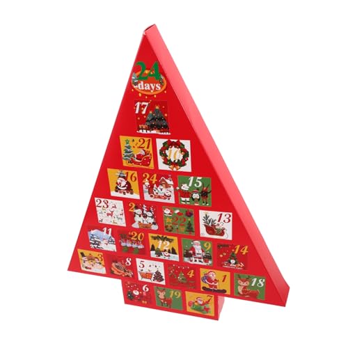 IMIKEYA 日間カウントダウン対応 空のアドベントカレンダーボックス 紙製クリスマスカレンダー ホリデー装飾 用プレゼントボックス