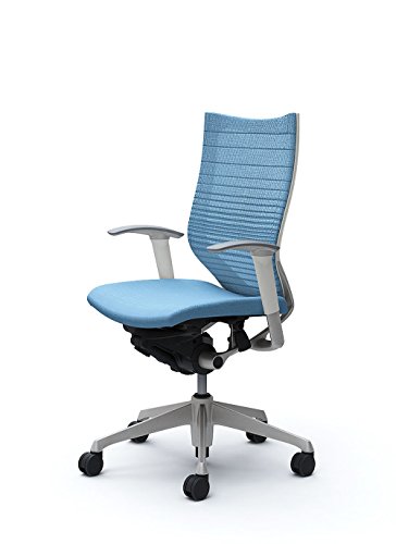 オカムラ 岡村製作所 デスクチェア オフィスチェア バロン ハイバック 可動肘 座クッション アクアブルー CP85DW-FGR4