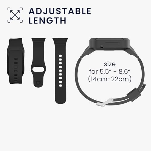 kwmobile Sportarmband kompatibel mit Xiaomi Redmi Watch 3 Active/Redmi Watch 3 Lite - Armband TPU Silikon f&uuml;r Fitnesstracker - mit Schutz Bumper Schwarz
