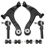 IRONTEK Front Lower Control Arms w/Ball Joints Outer Tie Rod Ends Sway Bar Links for Chrysler PT Cruiser 2001-2010, for Dodge Neon 2000-2005, for Plymouth Neon 2000-2001, K620009 K620010 ES3173 K7348