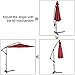 Giantex 10ft Offset Patio Umbrella, Burgundy, Outdoor Hanging Market Umbrella with Crank & Cross Base, Easy Tilt Adjustment, 96% Sunlight Protection