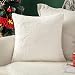 MIULEE Decorative White Fur Pillow Cover Luxurious Warm Faux Rabbit Fur Throw Pillow Case Supersoft Cushion Cover for Sofa Bedroom Car 24 x 24 Inch 60 x 60 cm