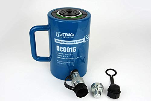 Temco Hc0016 - Hydraulic Cylinder Ram Single Acting 50 Ton 4" Inch Stroke (Optional Tonnages Availiable) #TOP1