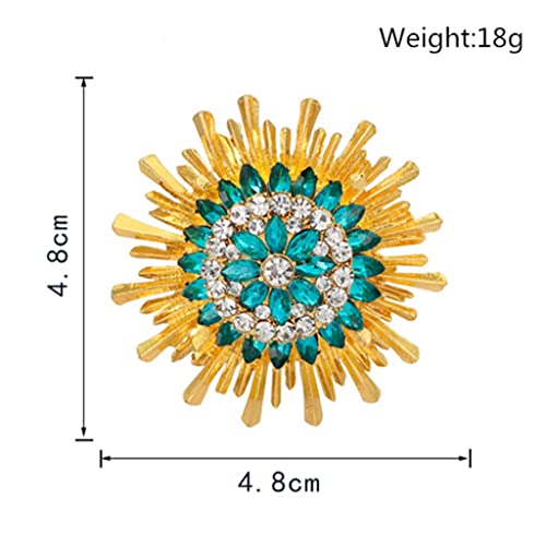 Brooch Rhinestone Sunflower Brooches Zinc Alloy Flower Pin Wedding Bridal Brooch Pin Costume Accessories Bow Tie (Color : A, Size : One Size) #TOP4